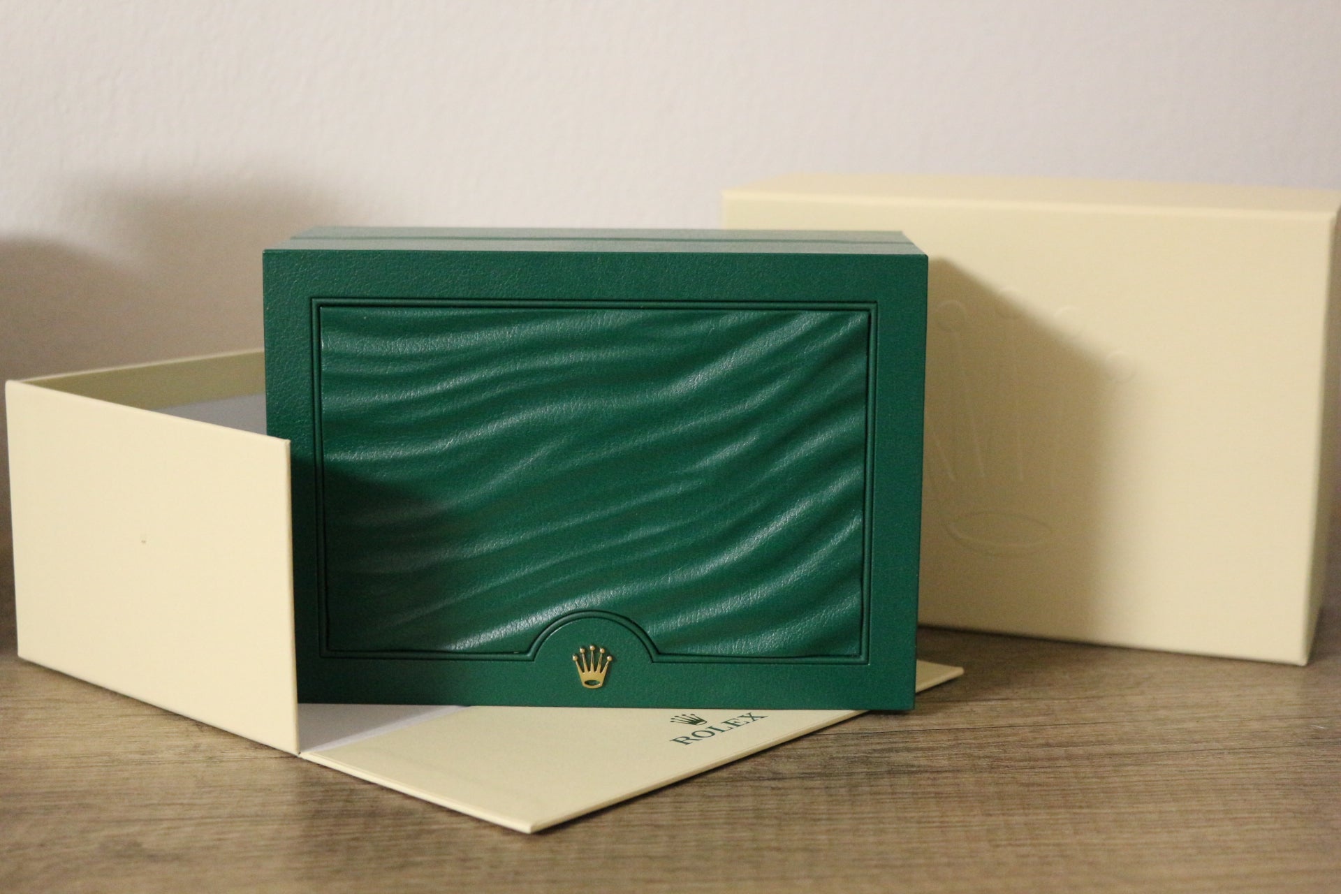 Rolex Oyster Box Größe M Uhrenbox Karton Umkarton Grün Green Original